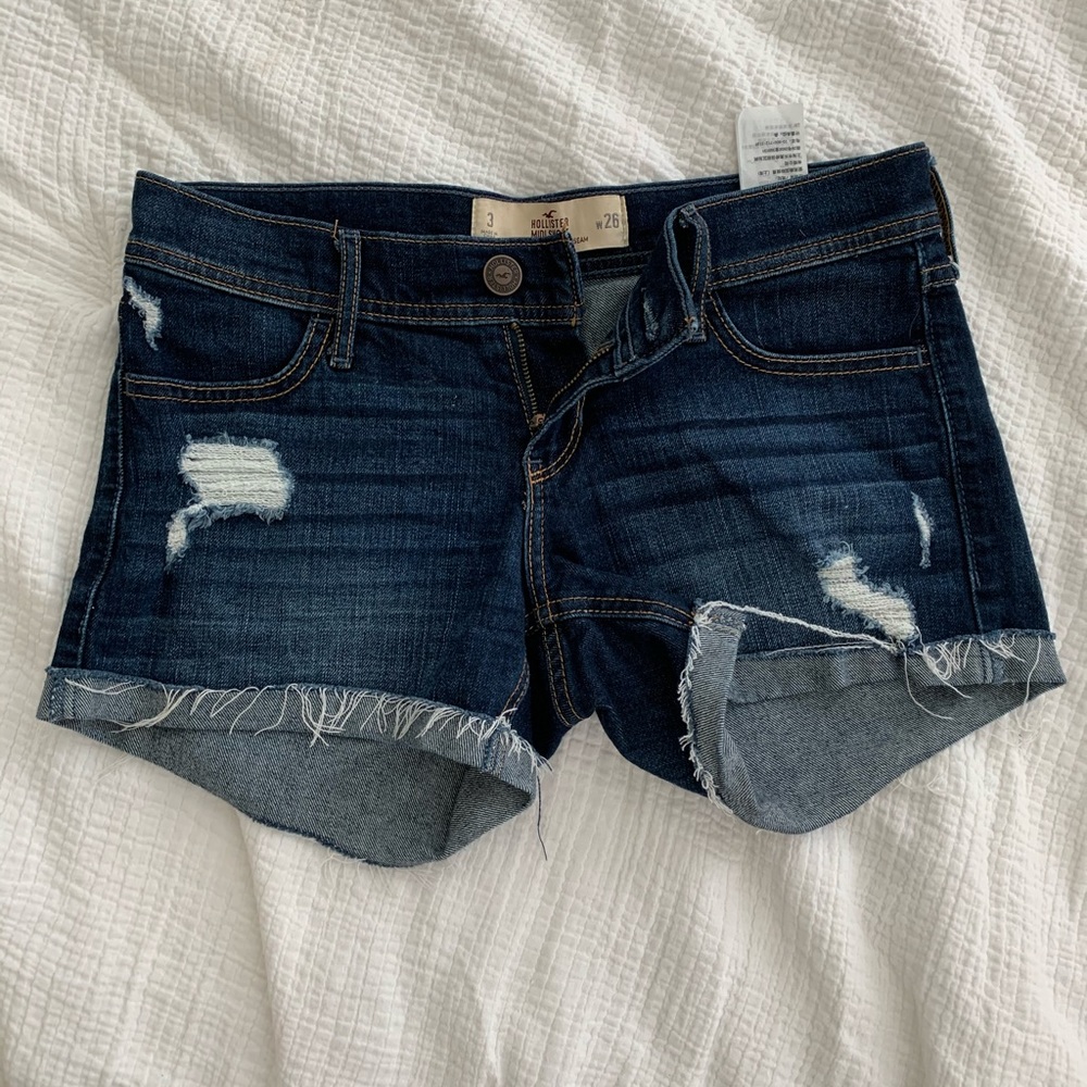 Denim hollister shorts